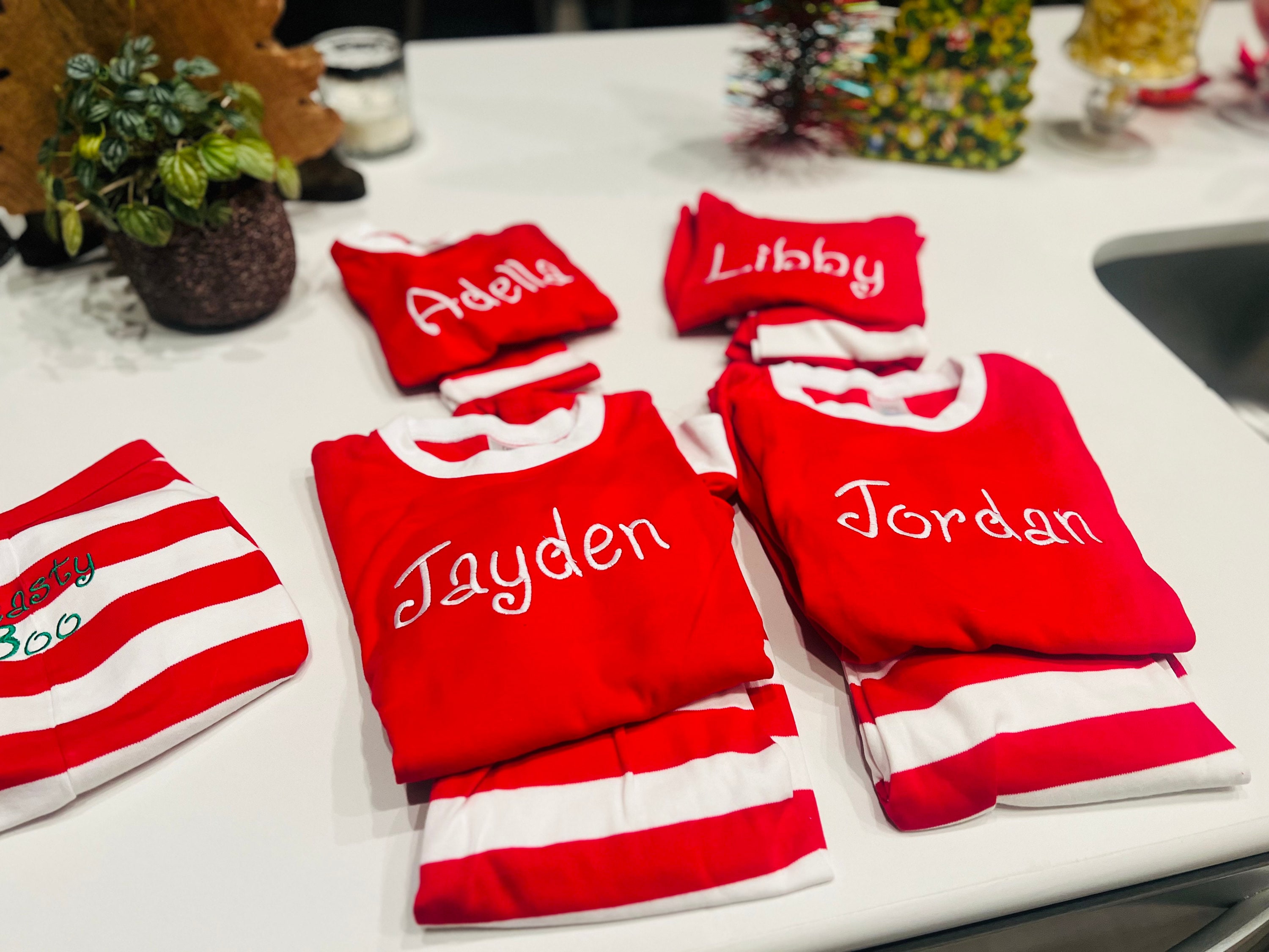 Family Christmas Pajamas, Matching Christmas Pajamas, Personalized Christmas Pajamas,  Family Christmas PJs,