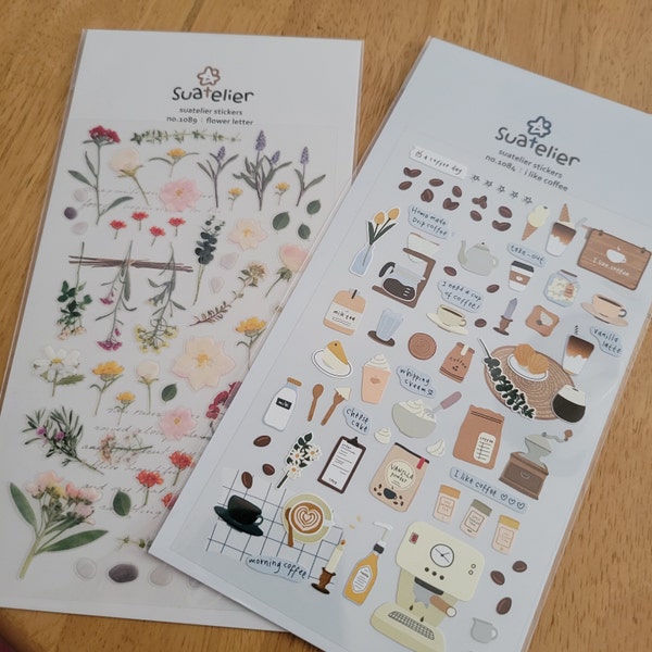 Stickers L Made in Korea Suatelier Sticker Sheet L Journal Sticker L ...