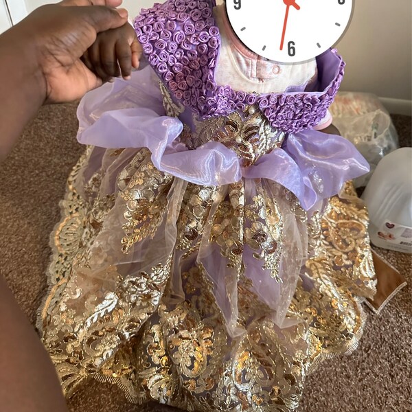 Baby Girl Birthday Dress Flower Girl Blue Wedding Princess Dress