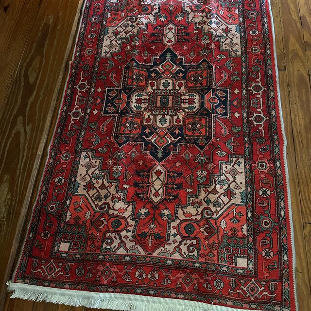 Turkish Vintage Red Rug, Oriental Pattern Rug, Area Rugs