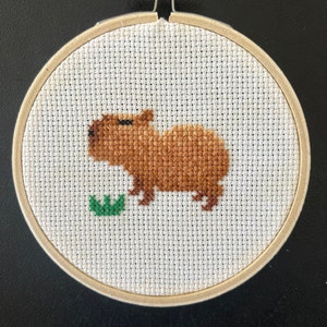 Capybara with friend & fruits cross stitch pattern PDF bundle 