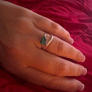 Customer photo from Courtney, Raw Emerald Ring in Sterling Silver