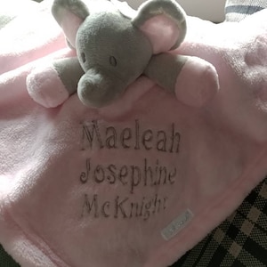 PERSONALISED With Embroidery Baby Comforter Toy Ideal Baby - Etsy UK