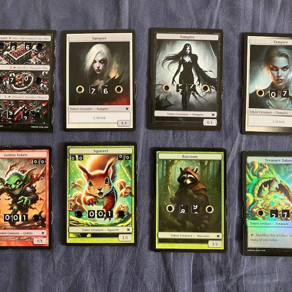 3/3 Wraith Token With Number Display – Magic the Gathering - Etsy