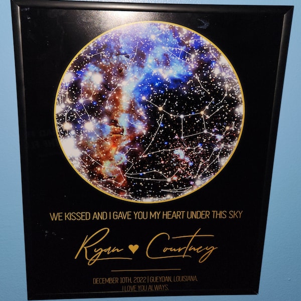 Custom Star Map, Constellation Chart Printable, Custom Star Chart ...