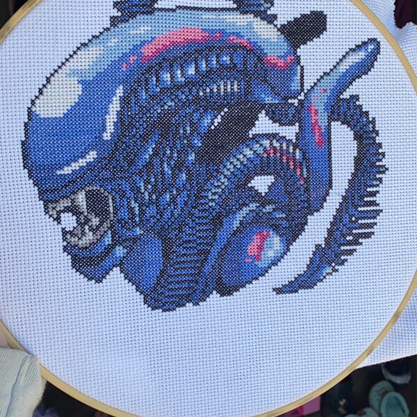 Xenomorph - Alien - Cross Stitch Pattern - PDF - Etsy