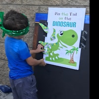 Pin the Tail on the Dinosaur Printable Birthday Party Game - Dinosaur ...