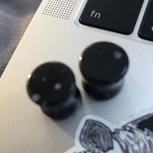 Snowflake Obsidian Stone Ear Plugs & Gauges - Available From 3mm (8g) To 25mm (1.5”) - Handcrafted Stone Tunnels For Stretched Ears