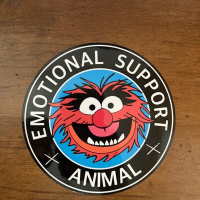 Emotional Support Animal STICKER OR MAGNET Die-cut Vinyl Decal ...