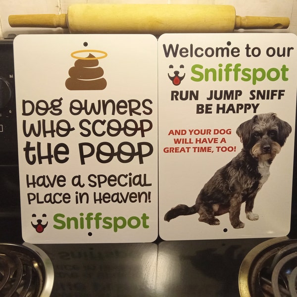 New Yoga Pose Funny Pick up Dog Poop Sign, Outdoor Pet Waste Sign ...