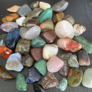 Assorted Tumbled Stones 0.5 in and 1 in BIG From 2oz Wholesale - Etsy