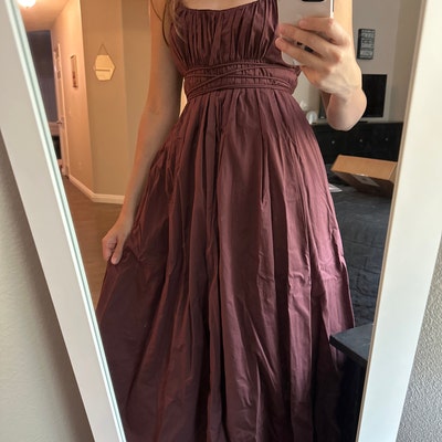 Paloma Midi Dress Oxblood