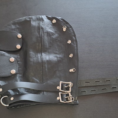 Handmade Men's Black Leather Lace Up Pull Over Leather Shirt