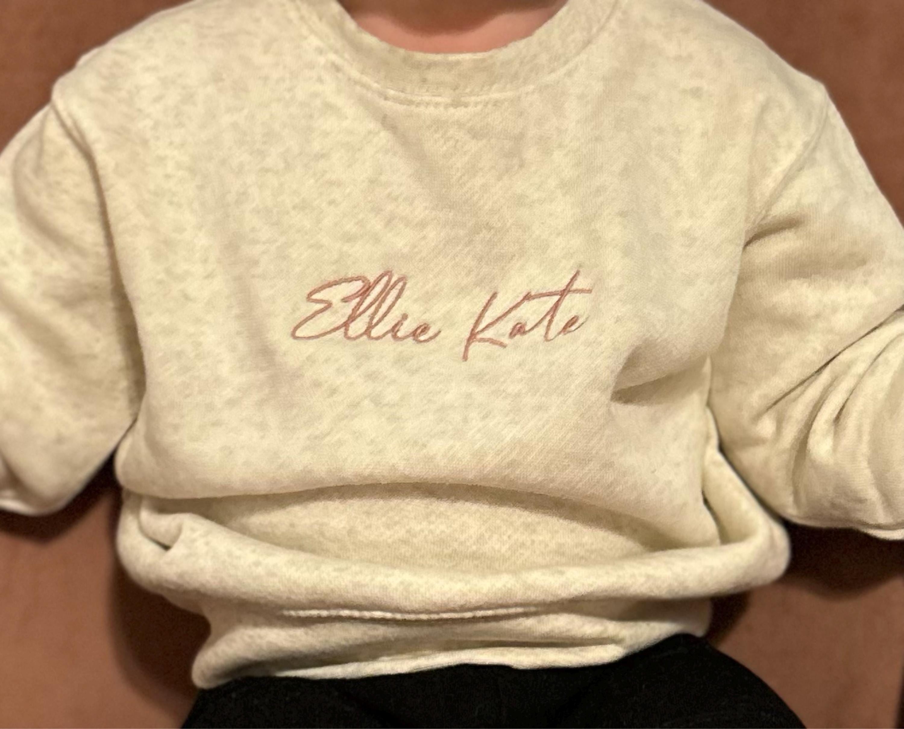 Custom Name Embroidered Crewneck Toddler Sweatshirt - Embroidered Name, Youth Sweatshirt, Personalized Name Sweatshirt Kids name Sweatshirt