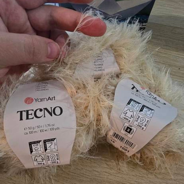 2 Madejas De Hilo De Pelo Sintético Supersuave, Grueso Y Espo 