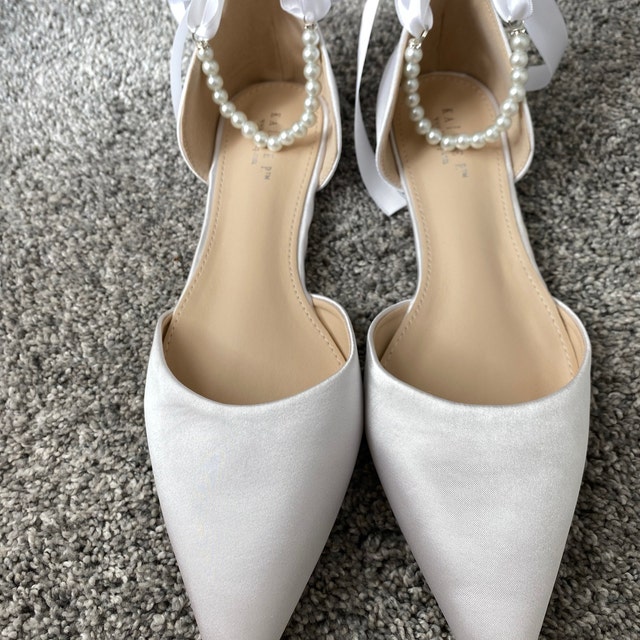 Wedding Ballet Shoes Champagne Ivory Lace Bridal Ballet Flats