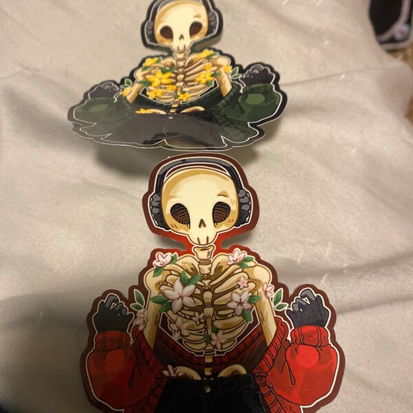 Aesthetic Rib Skeleton Aesthetic Flower Rib Skeleton Waterproof Stickers! - Etsy