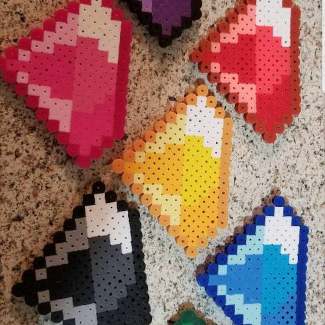 Chaos Emeralds Sprite Set Sonic the Hedgehog Perler Beads 