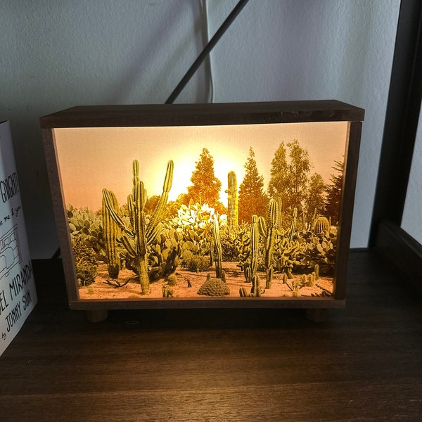 Light Box, Light Sign, Handmade Wooden Lamp, Bedside Table Lamp, Wall ...