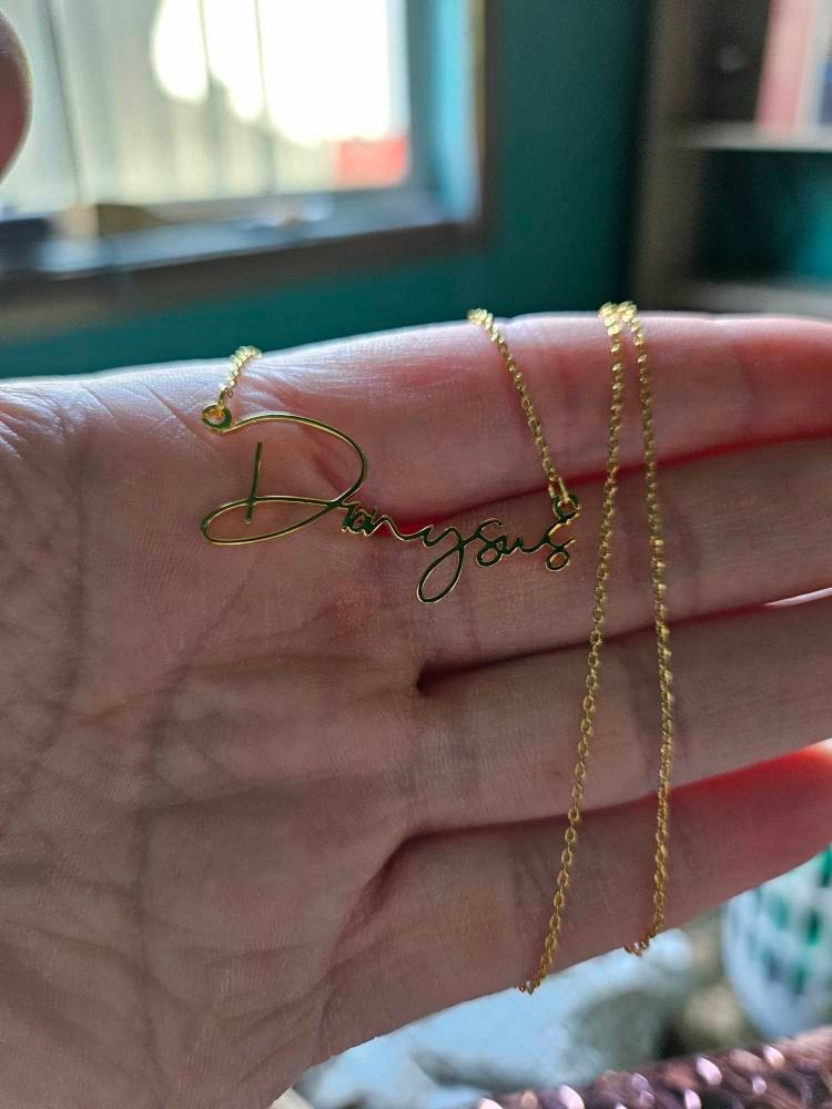 Benutzerdefinierte Namenskette, 18 Karat vergoldete Namenskette, personalisierte Namenskette, Geburtstagsgeschenk für sie, Muttertagsgeschenk, Geschenk für Mama