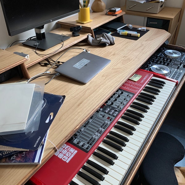 SIT/STAND Music Studio Desk | Height-adjustable Keyboard Tray ...