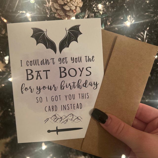 Funny Rhysand Bat Boy Acotar Birthday Card For Best Friend, Bat