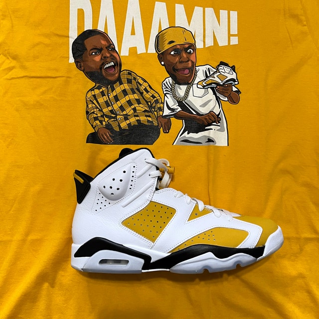 Jordan Yellow Ochre Sneaker Match Tees Yellow Gold T-shirt
