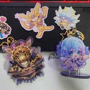 Focalor Acrylic Keychain - Genshin Impact [Fanmade] - Focalor Guillotine Acrylic Keychain/ Charm