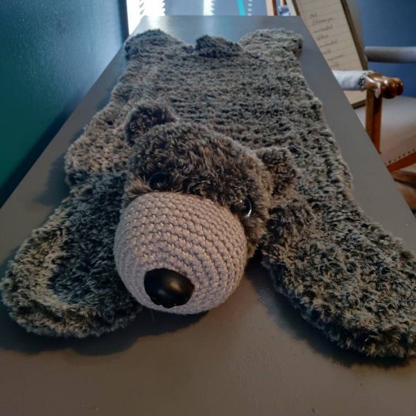Crochet Pattern for Faux Bear Skin Nursery Rug or Photo Prop | DIY ...