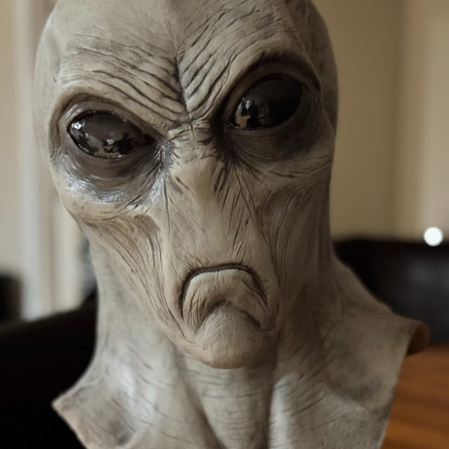 Máscara Alienígena De Látex Para Halloween | Calavera Steampunk Terrorífica | Disfraz De Demonio Para Cosplay Y Fiestas