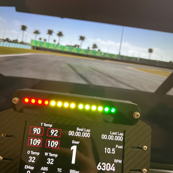 Sim Dash Board ,simhub Led Rpm , for Pc Sim Racing Games - Etsy