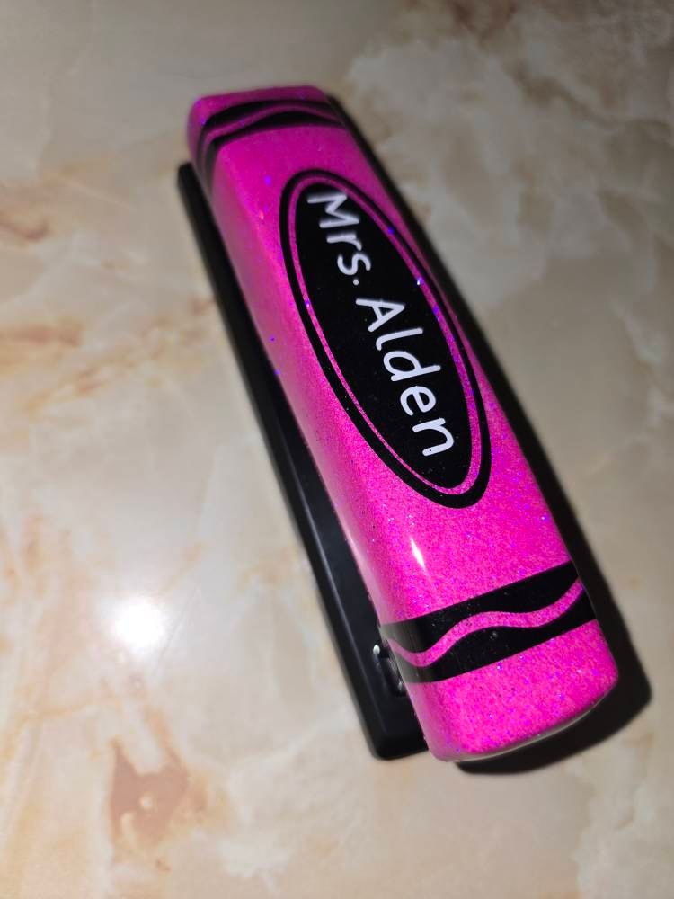 Personalized Stapler|Teacher Stapler|Pencil Stapler|Glitter Stapler|Cute Teacher Gift| Epoxy Resin Stapler|Crayon Stapler|Notebook Stapler