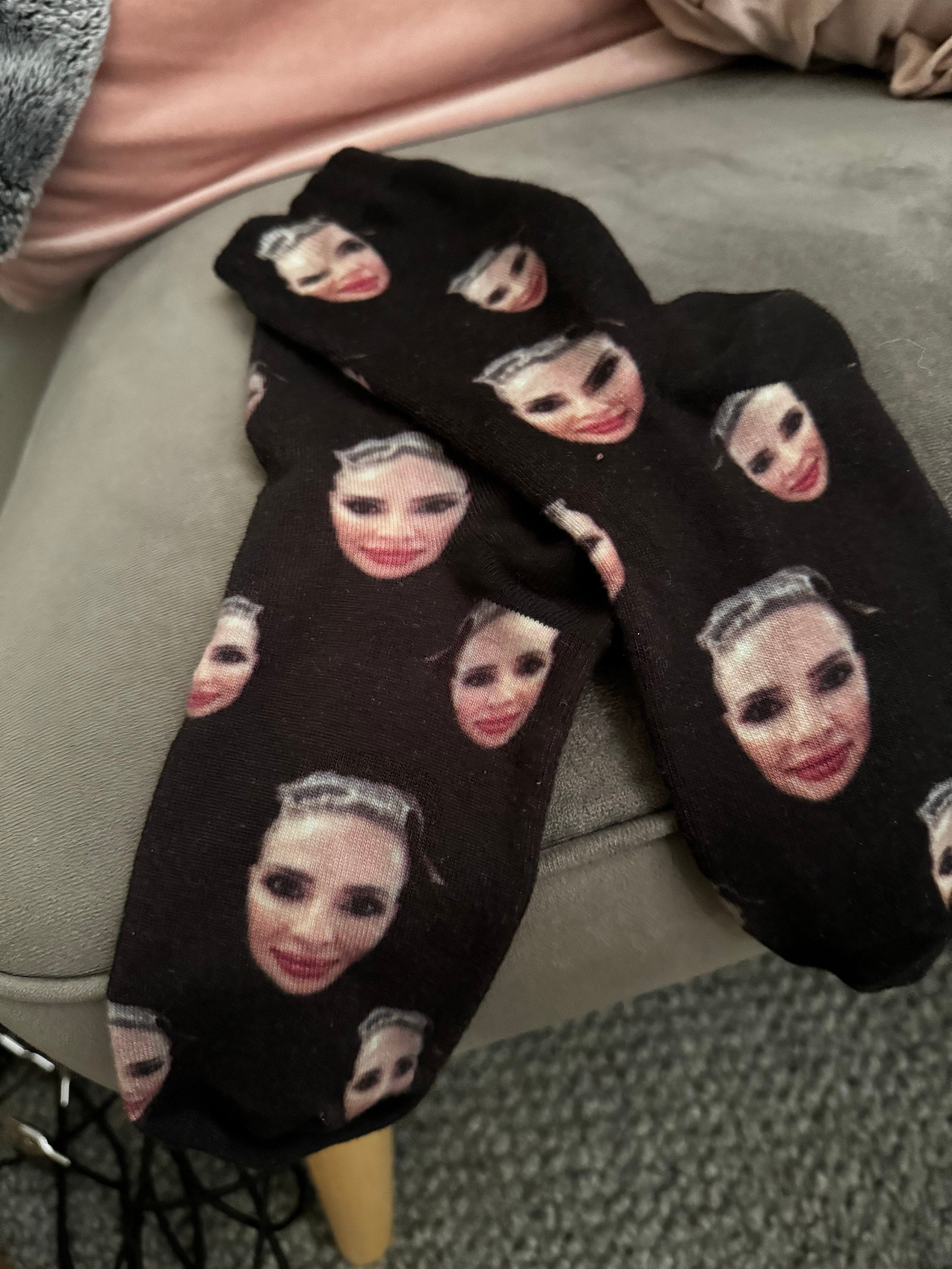 Custom Face Socks with Picture, Personalized Smiley Photo Socks, Funny Socks with face,Funny Sock gag Gifts for Men Women, Christmas Gifts