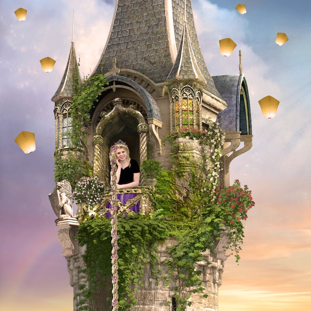 ラプンツェルの子供向けファンタジーデジタル背景、背景