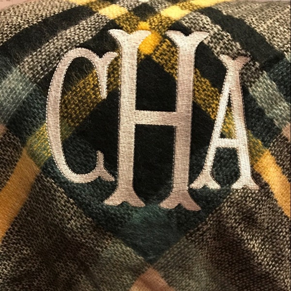 Machine Embroidery Design Fishtail Monogram Filled Alphabet Font ...