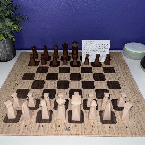 Modern Go Set, Wooden Go Board Game, Handmade Unique Go Set With Board ...