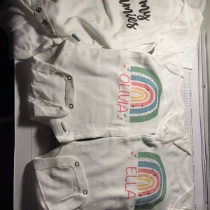 Personalized Baby Girl Shirt Rainbow Baby Girl Shirt Custom Girl Name ...