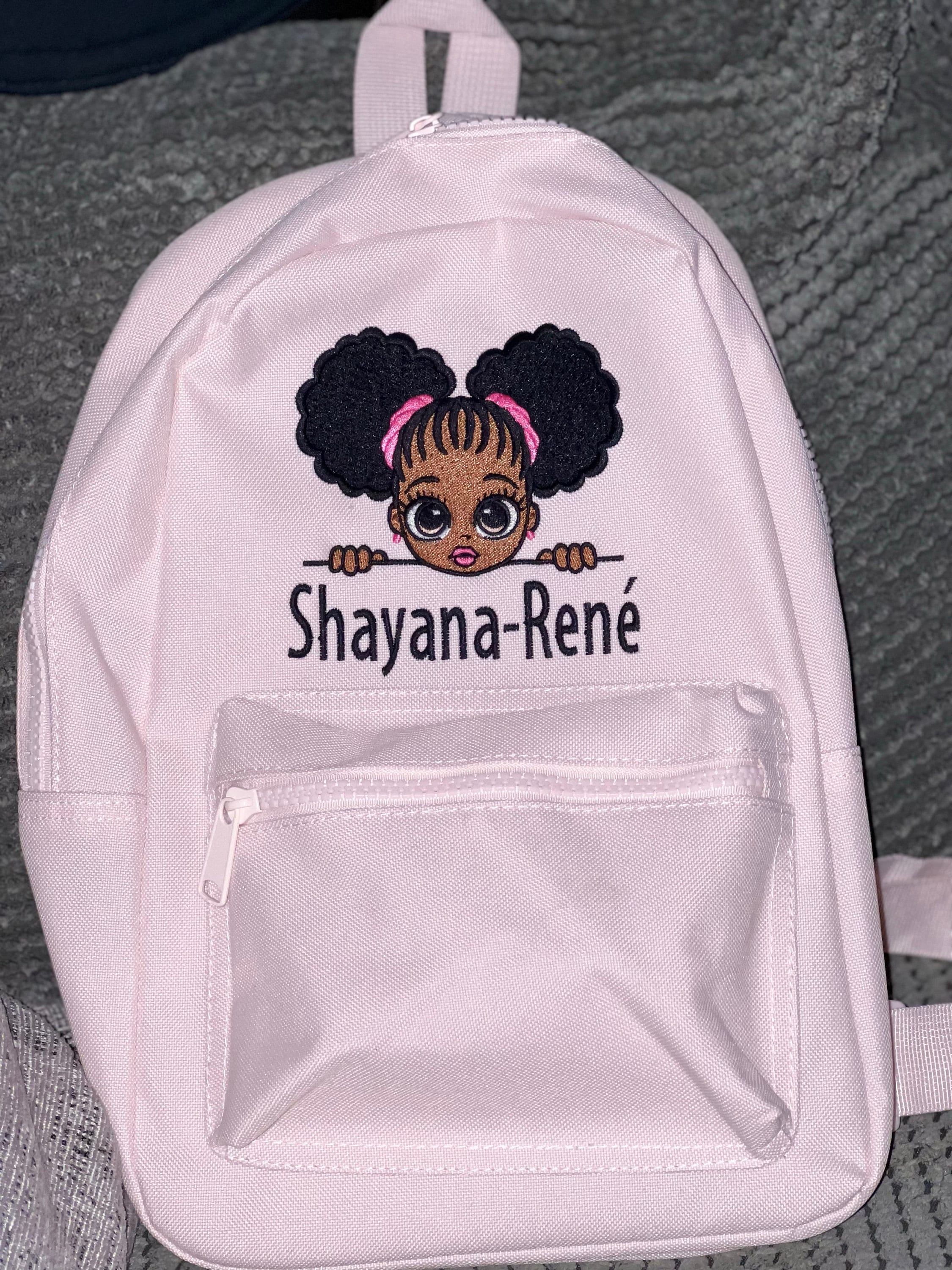 Embroidered Personalised Toddler Backpack Girls mini nursery bag, embroidered Custom backpack, girls school bag, birthday gift.Fast Delivery