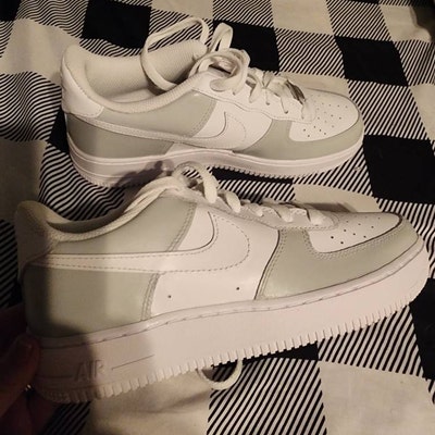 custom air force 1 mid gray