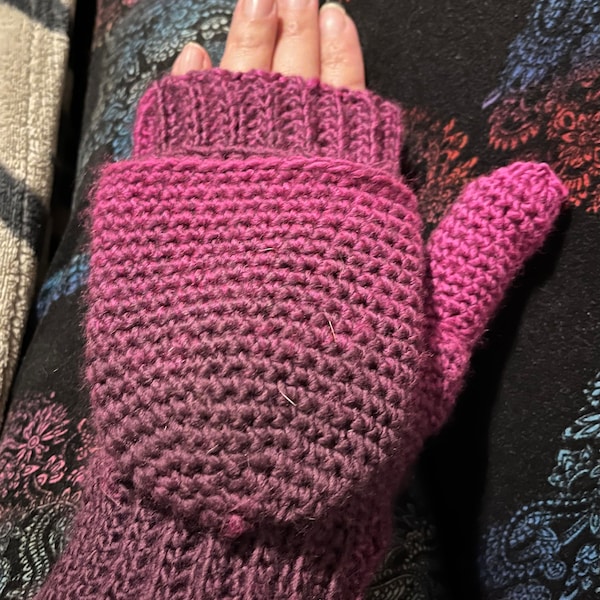 Easy Adjustable Glittens - PDF Crochet Pattern - Instant Download - Etsy