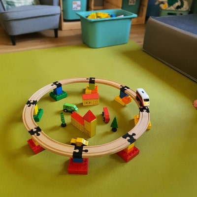 Spiralschienenhalter Für Holzeisenbahnen – 3 Ebenen, Kompatibel Mit BRIO, Thomas, IKEA & Mehr