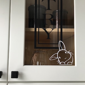 Rabbit Sticker Peeking Bunny Car Decal, Rabbit Laptop Decal, Bunny ...