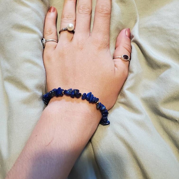Bracelet Homme Fin En Pierres Gemmes - Jade, Onyx, Hématite Dorée, Longueur 18-19cm, Neuf Avec étiquettes