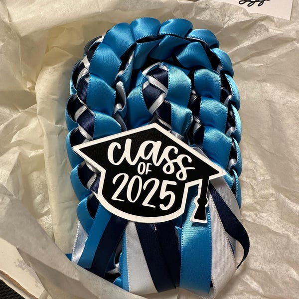 Customizable Graduation Ribbon Lei | Class of 2025 | Seniors ...