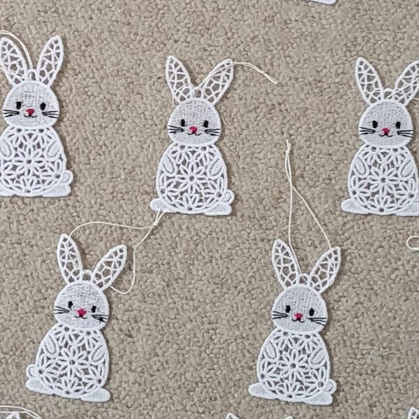 FSL Rabbit - Free Standing Lace Machine Embroidery Designs Instant ...