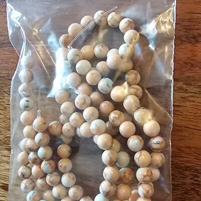 15 Stück Natursteinperlen Weiße Jade – 5x10 Mm, Flach, Großes Loch 4 Mm, Für Armband & Halskette DIY