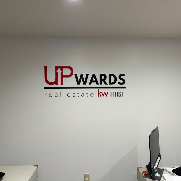 Company Name Logo Wall Decal Custom Text Window Sticker Custom Vinyl ...