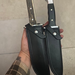 Knife Sheaths 7 in. belt sheath with snaps B-60 - Kentucky Leather