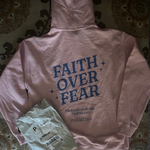 Faith Over Fear Hoodie, Christian Hoodies, Christian Sweatshirt, Jesus Hoodie, Trendy Hoodie, Bible Verse Hoodie, Bible Verse Shirt