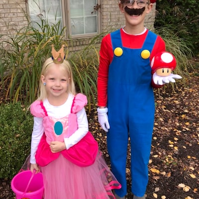 Princess Peach Costume and Princess Daisy Costume Dresses, Girls ...